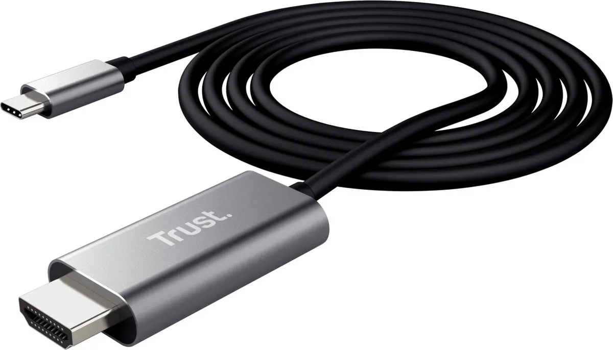 Trust Calyx USB-C naar HDMI-kabel 4K - Zwart