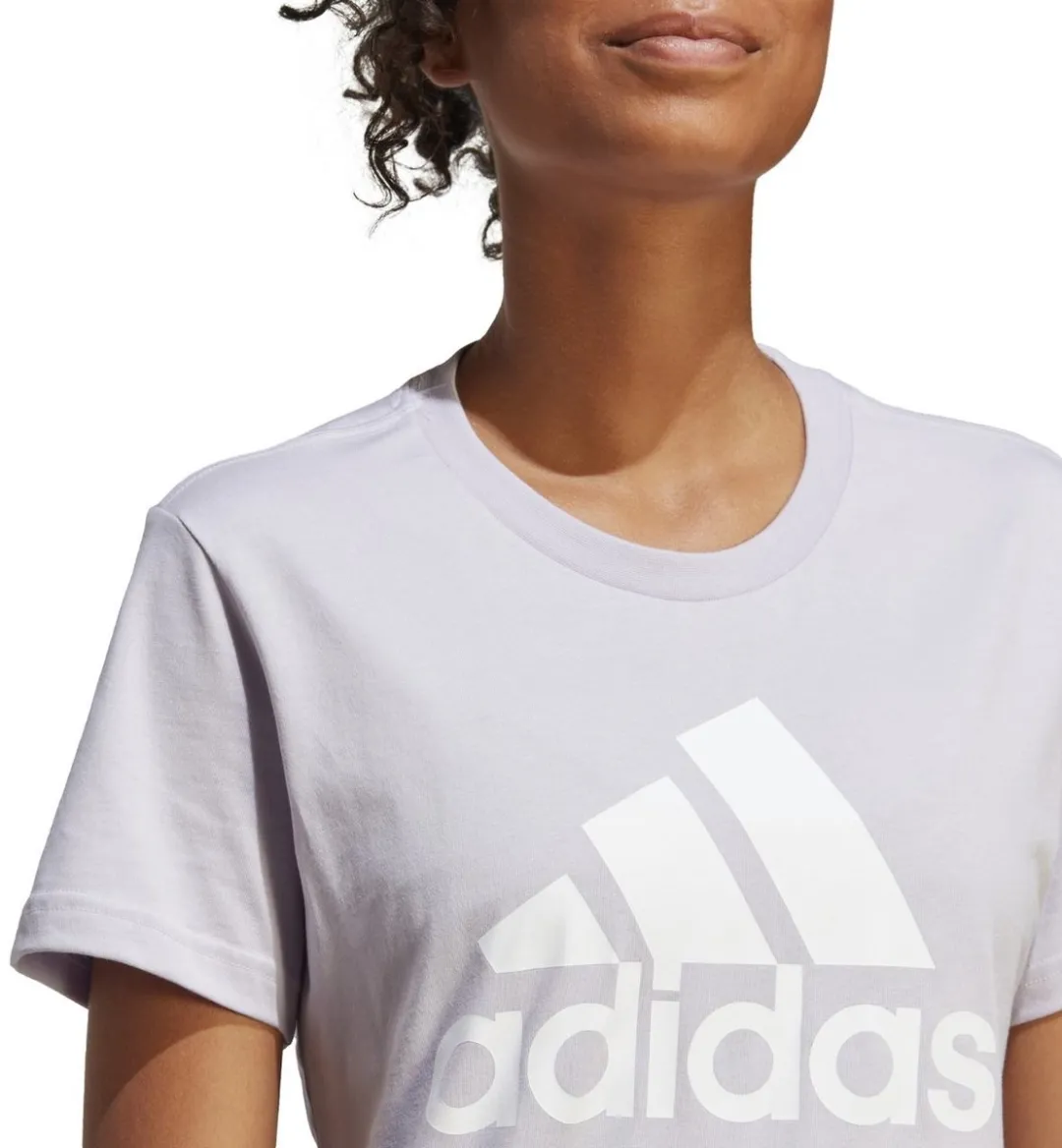 adidas Essentials Logo Tee Dames - Paars - Maat S