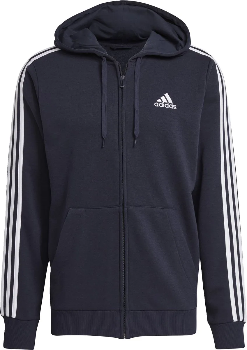 adidas Essentials French Terry Ritshoodie GK9033 - Heren - Blauw