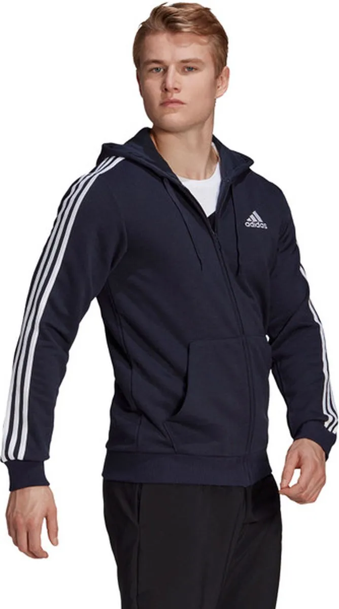 adidas Essentials French Terry Ritshoodie GK9033 - Heren - Blauw