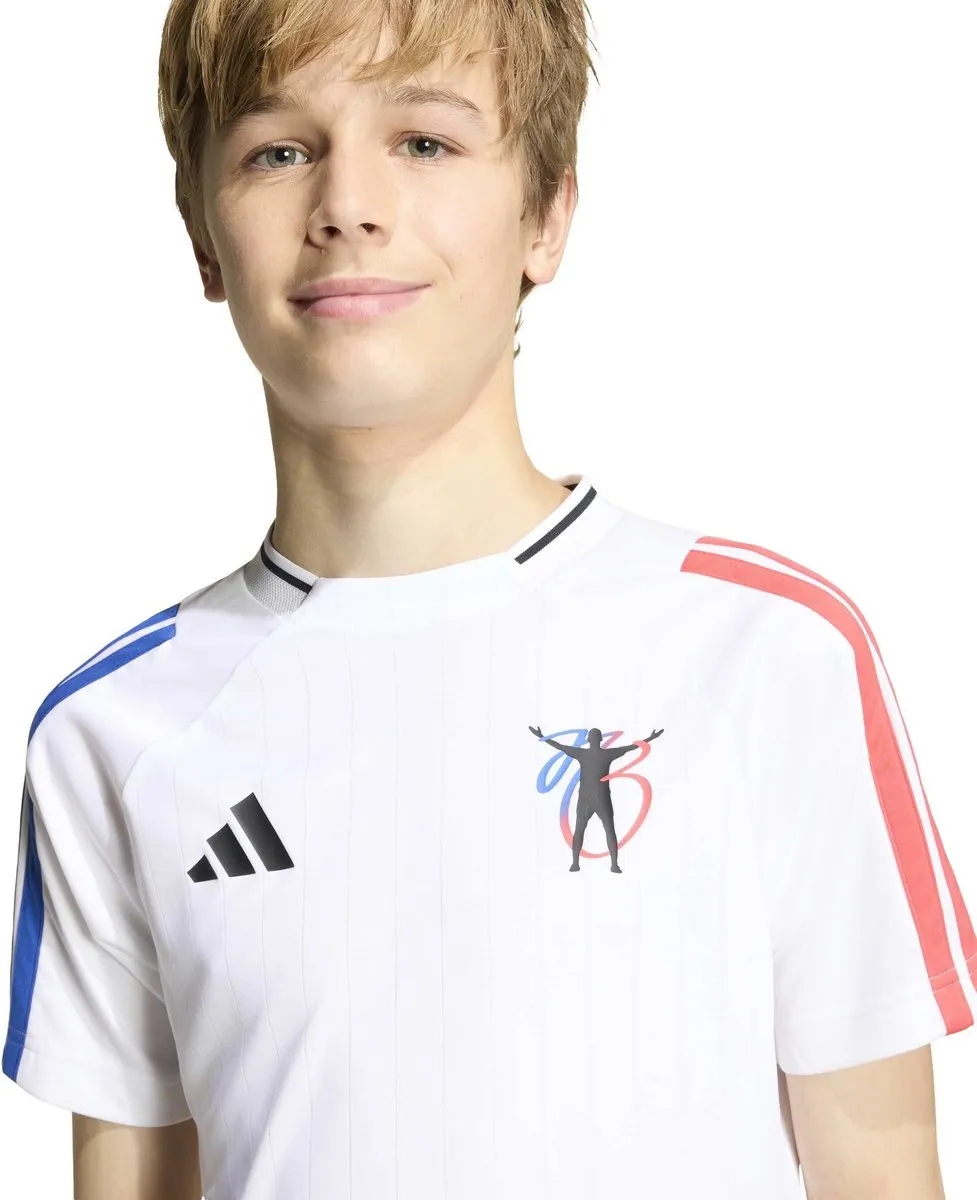 adidas JB Hot Tee Y T-shirt Voetbal - Wit - 140