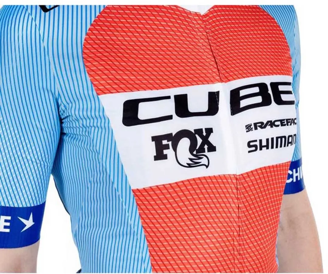 Cube Factory Racing Wielertrui - M - Blauw/Orange