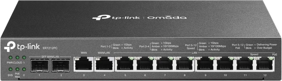 TP-Link Omada ER7212PC 3-in-1 Router Switch PoE+