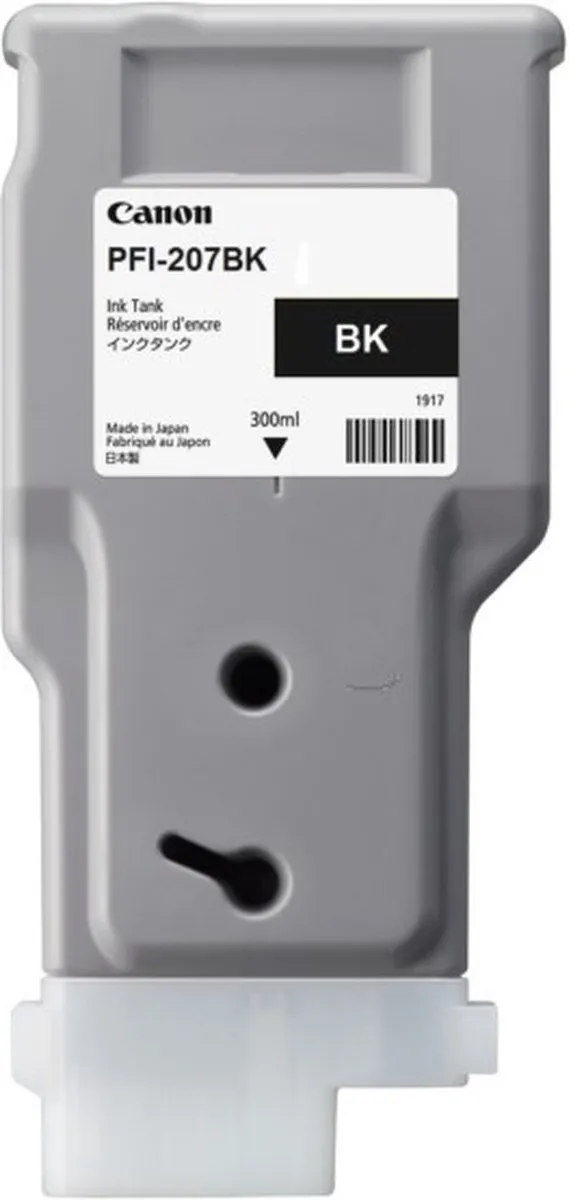 Canon PFI207BK Inktcartridge - 300ml - Zwart