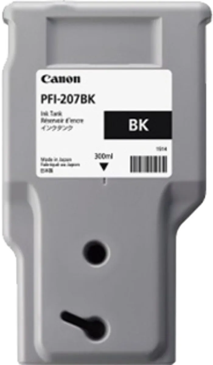 Canon PFI207BK Inktcartridge - 300ml - Zwart