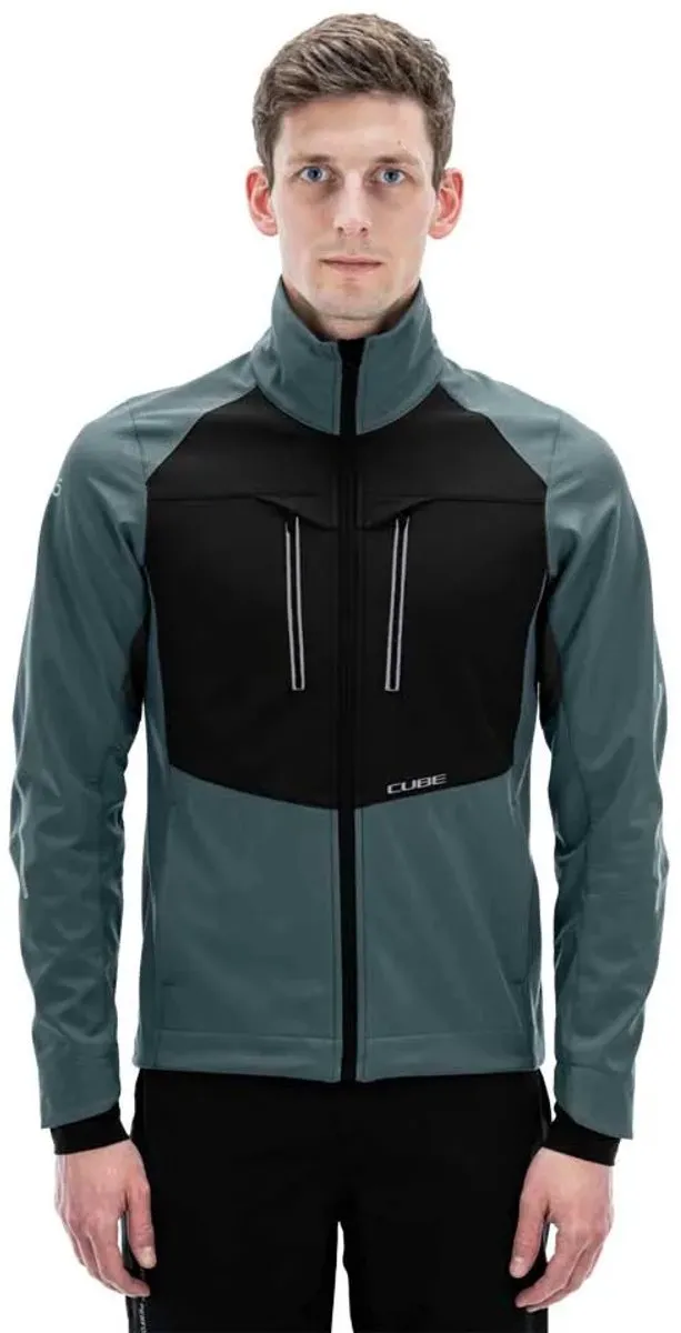 Cube Blackline Softshell Jas L - Zwart/Grijs