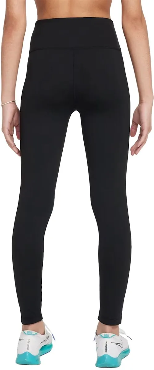 Nike Dri-FIT One Tight Meisjes 140 - Trainingsbroek - Zwart