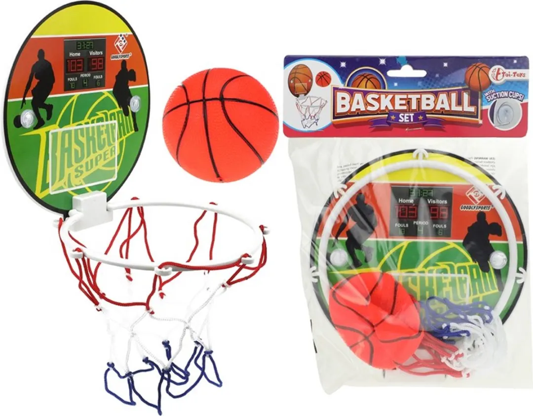 Toi-Toys Mini Basketbalset 16cm - Multicolor