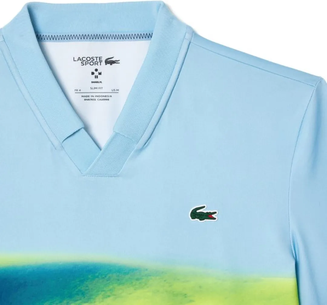 Lacoste Heren Polo Sport Danill Medvedev - M - Blauw