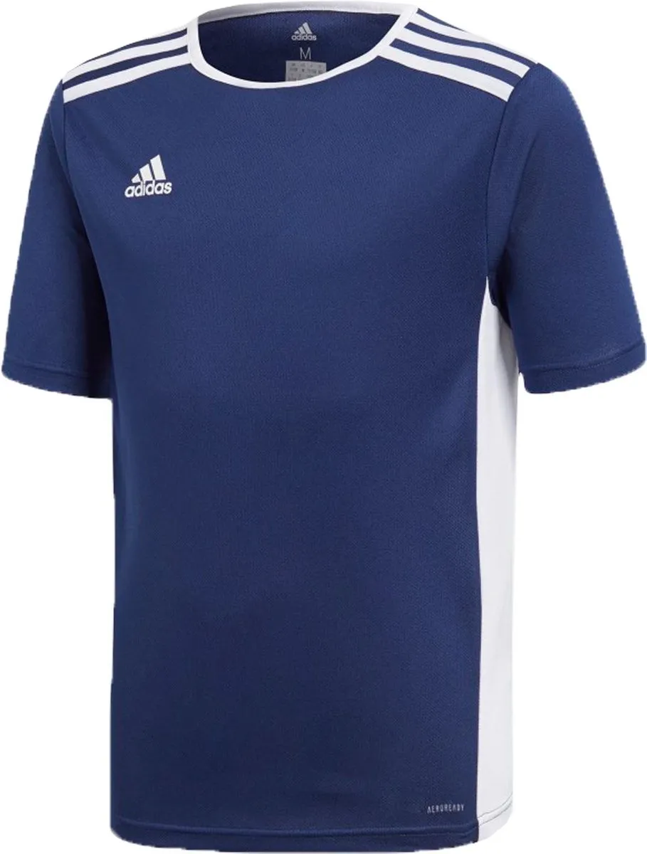 adidas Sportshirt CF1047 - Maat 116 - Donkerblauw/Wit