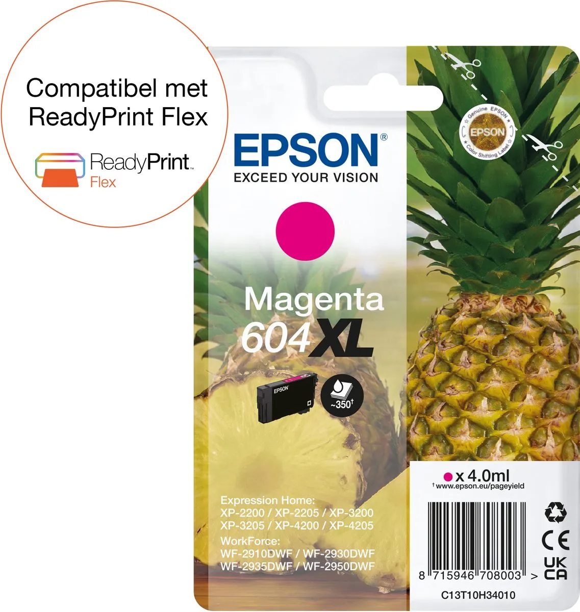 Epson 604XL Inktcartridge Magenta - 350 Pagina's