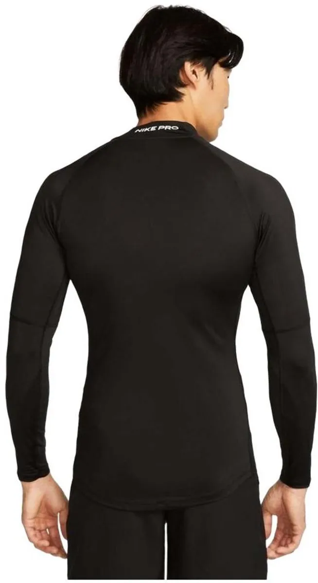Nike Pro Dri-FIT Mock LS Shirt - Maat L - Zwart - afbeelding 6 van 6