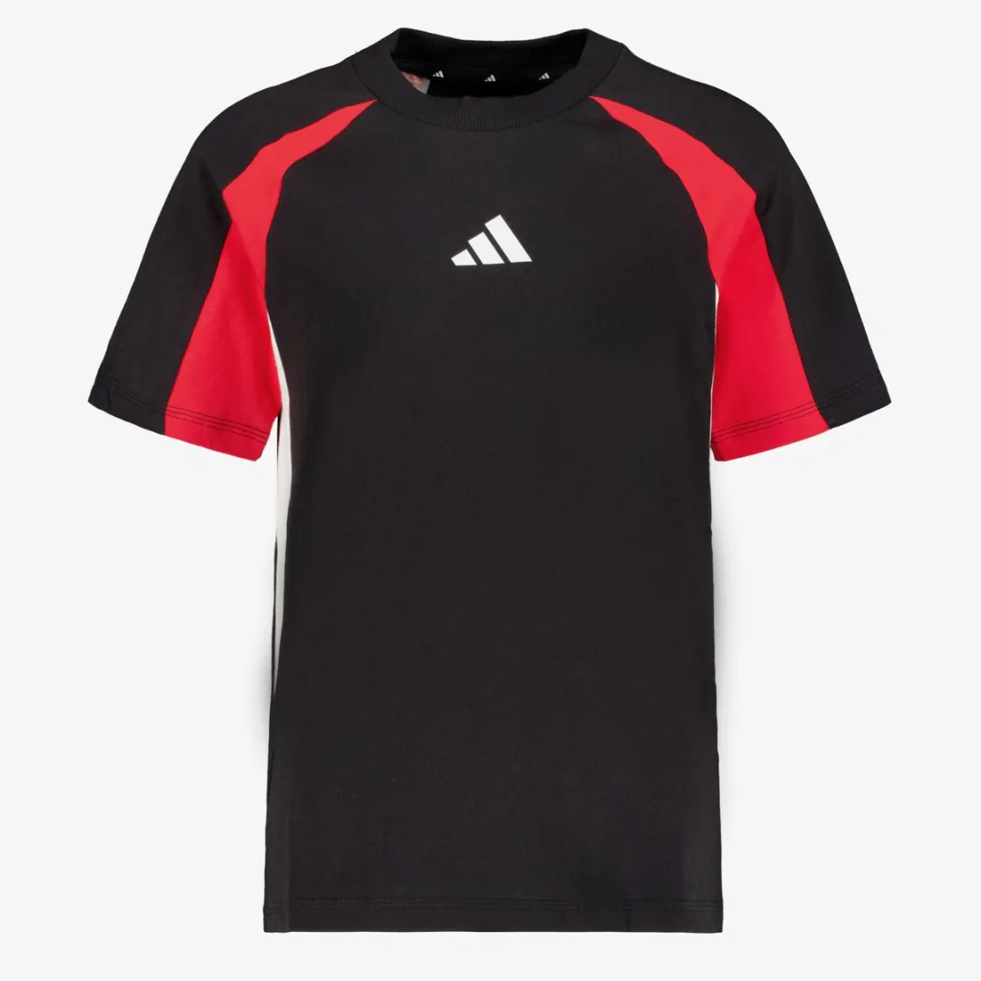 Adidas Sportswear J CB T Kinder T-shirt - Maat 176 - Zwart/Rood