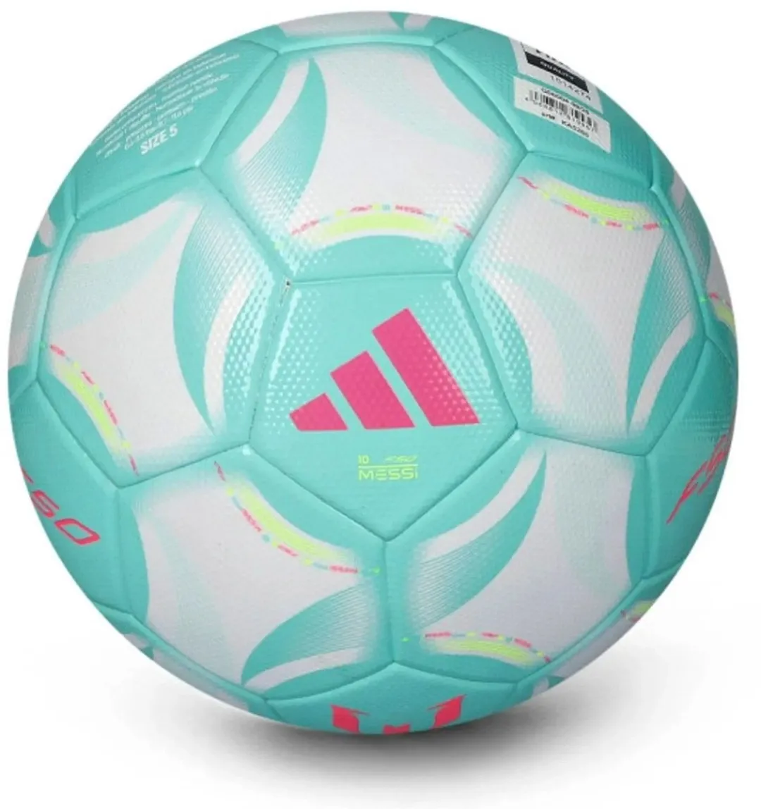 Adidas Messi League Voetbal - Maat 5 - Wit/Rozelichtgroen/lichtblauw