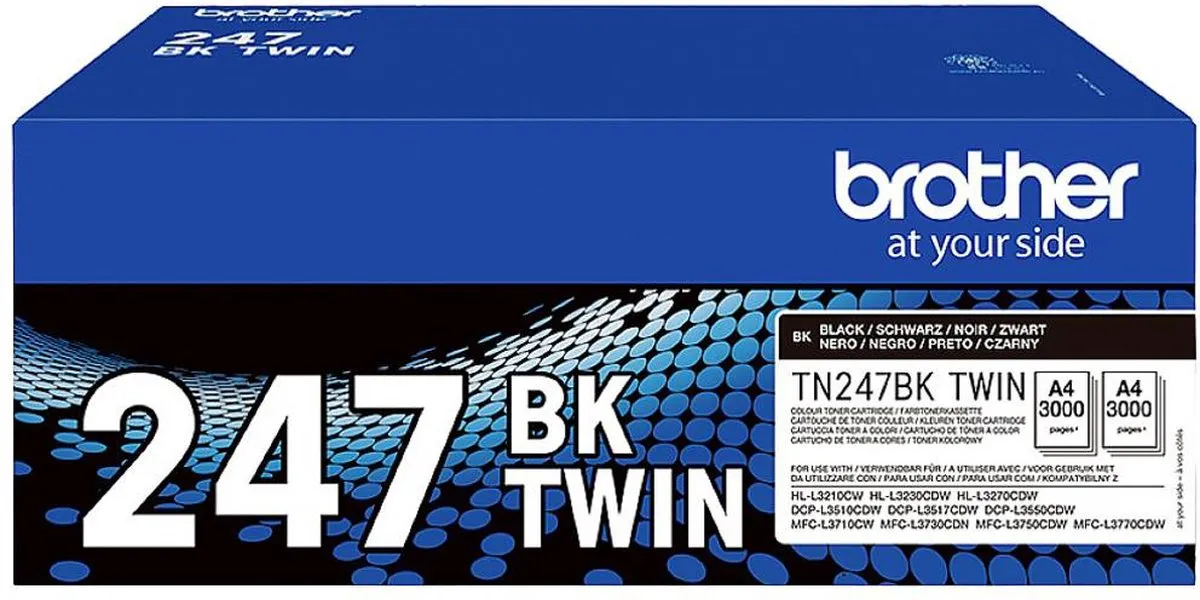 Brother TN-247BKTWIN Tonercartridge - 2 Stuks Zwart
