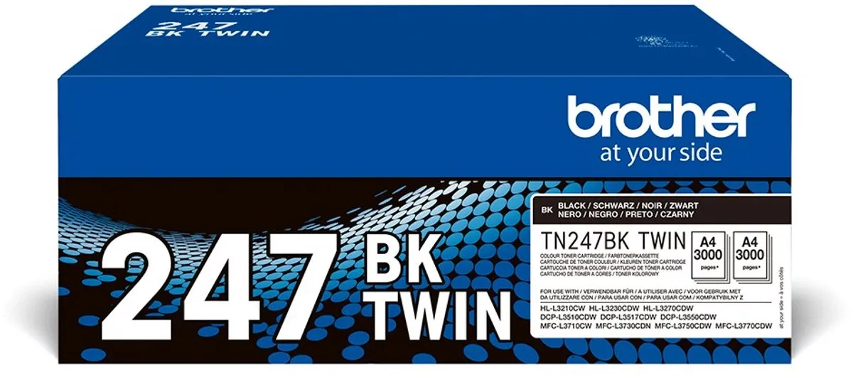 Brother TN-247BKTWIN Tonercartridge - 2 Stuks Zwart
