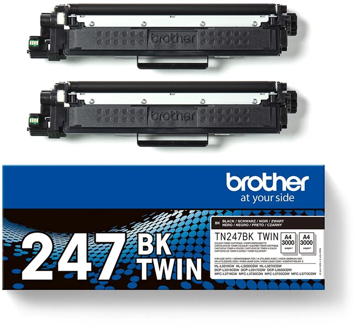 Brother TN-247BKTWIN Tonercartridge - 2 Stuks Zwart