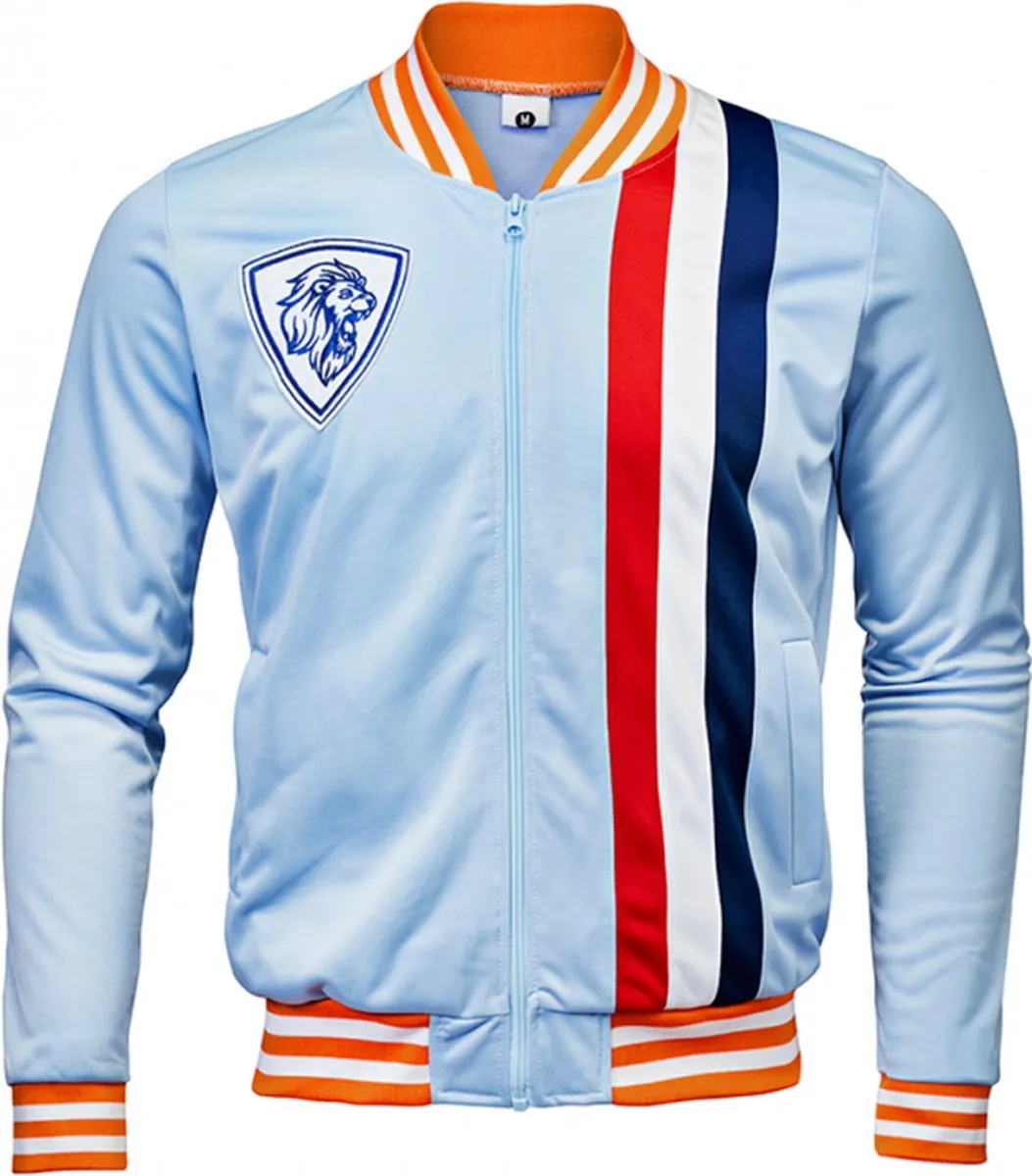 Caliber WK Jack Heren Retro Trainingsjas - Maat L - Rood/Wit/Blauw