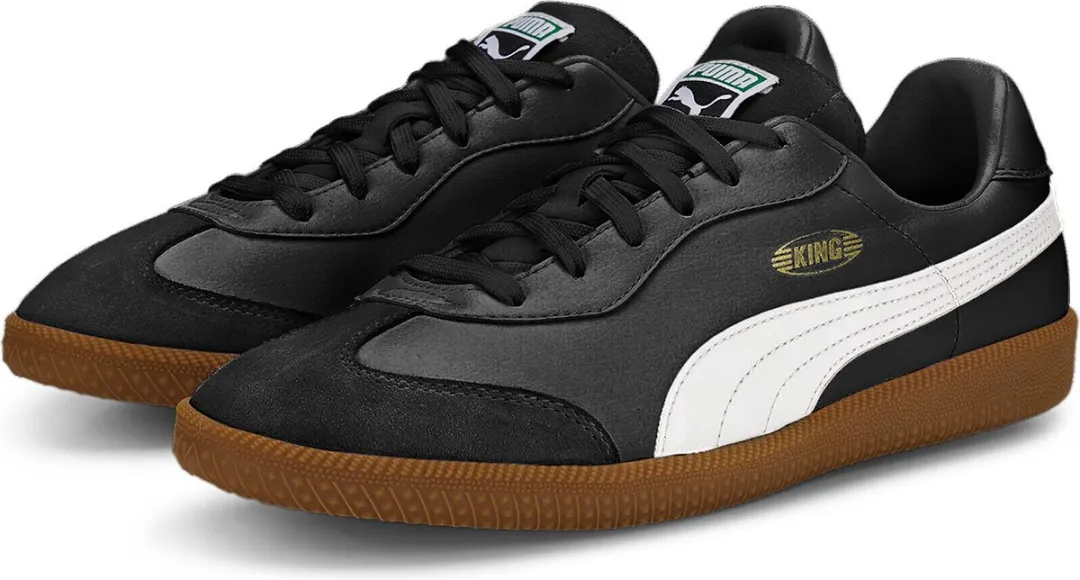 PUMA King 21 IT Zaalvoetbalschoenen 46 - Wit/Lichtgrijs/Zwart
