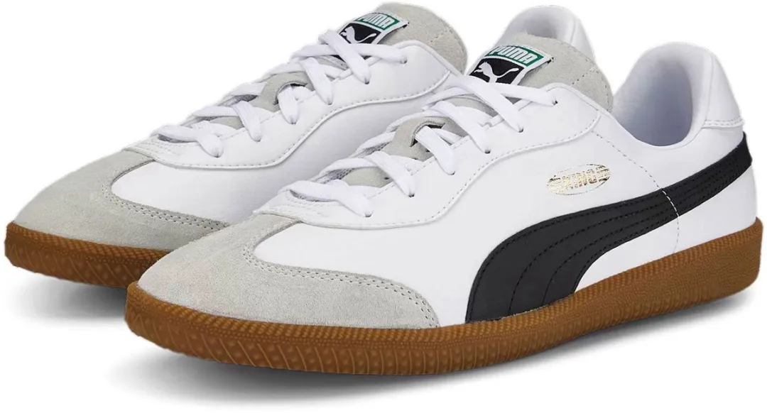 PUMA King 21 IT Zaalvoetbalschoenen 46 - Wit/Lichtgrijs/Zwart