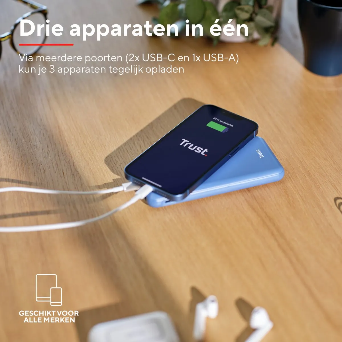 Trust Redoh Powerbank 10000mAh - Blauw