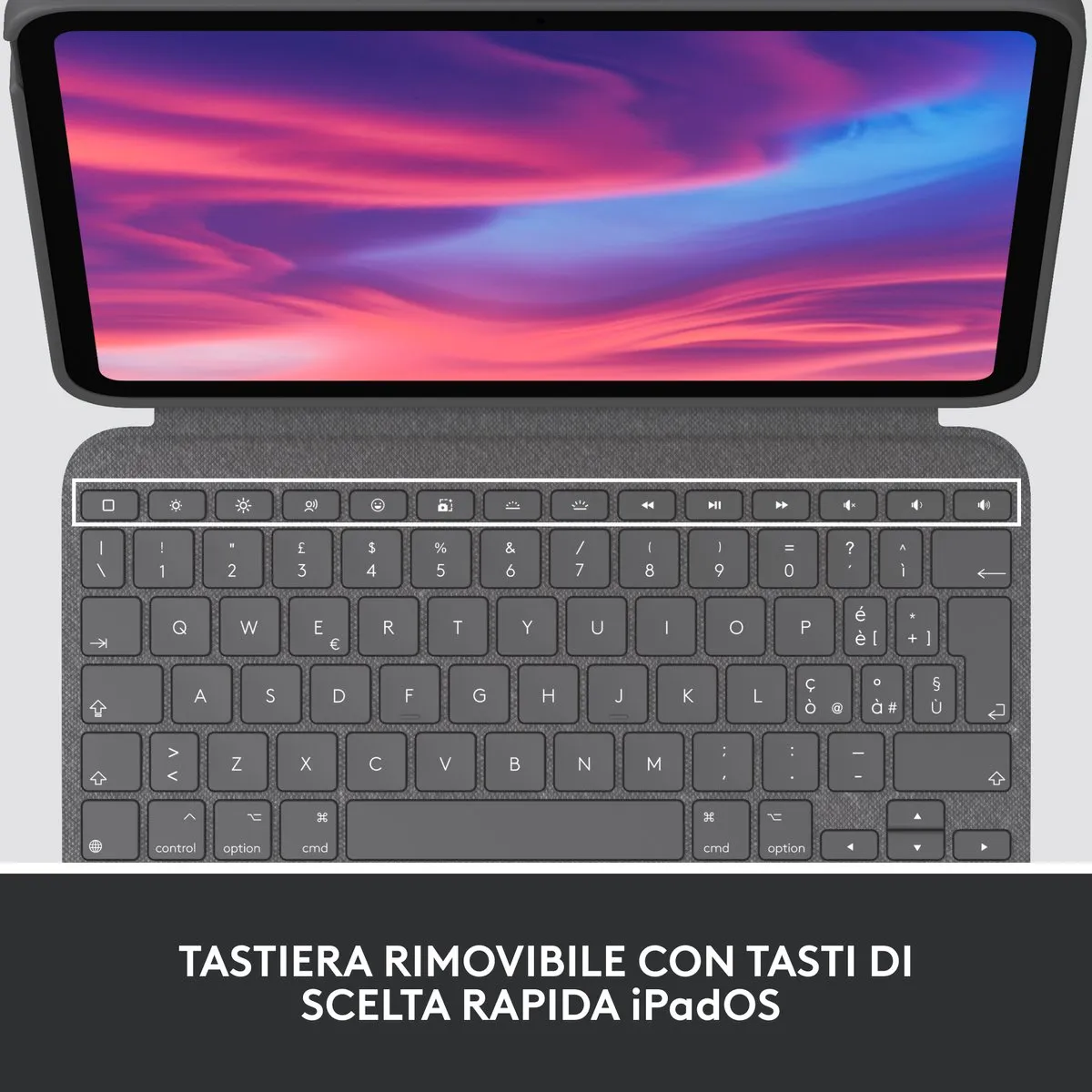Logitech Combo Touch 920-011438 Toetsenbordcase - Grijs - Italiaans