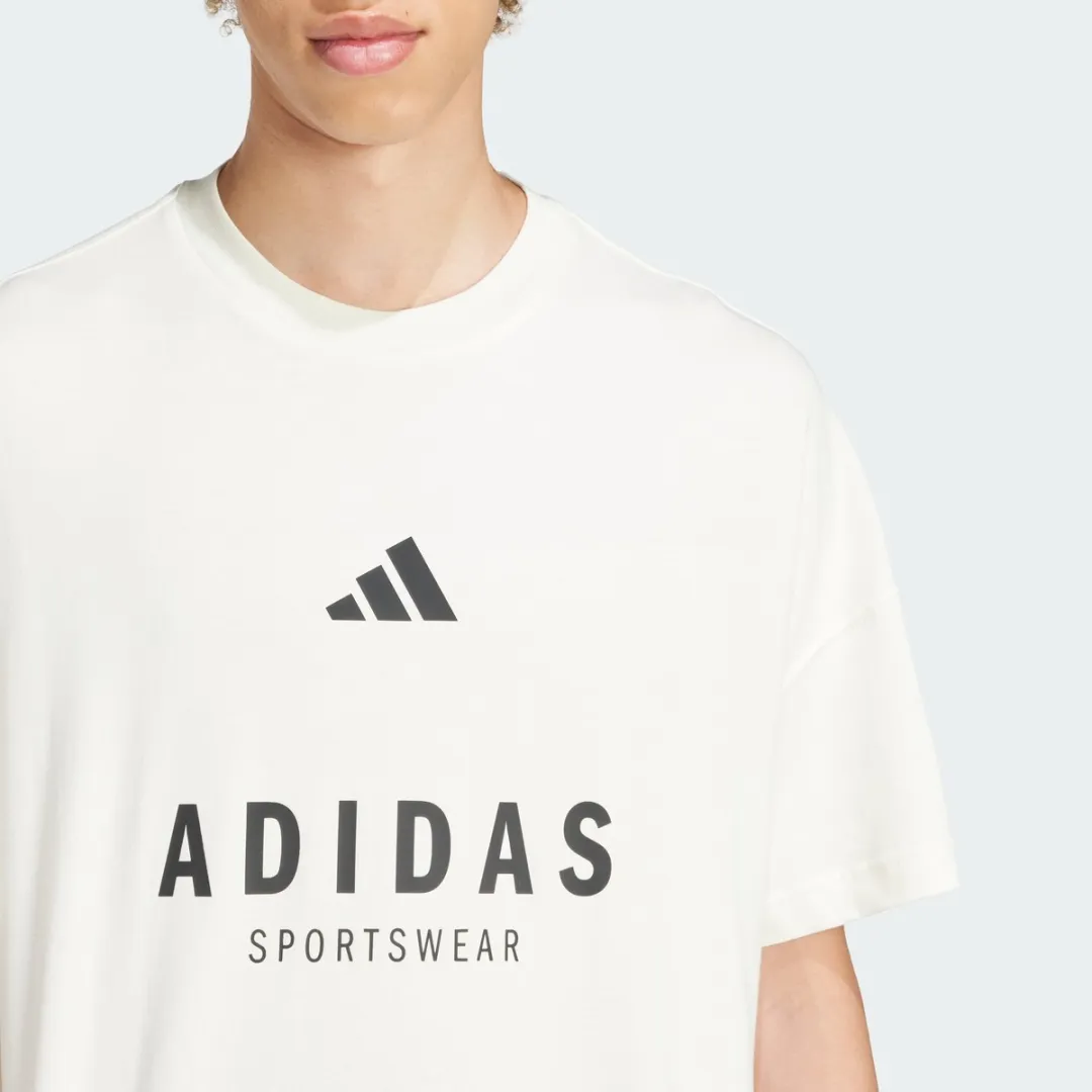 adidas ALL SZN Graphic T-shirt JJ3660 - Heren - Wit - L - afbeelding 6 van 6