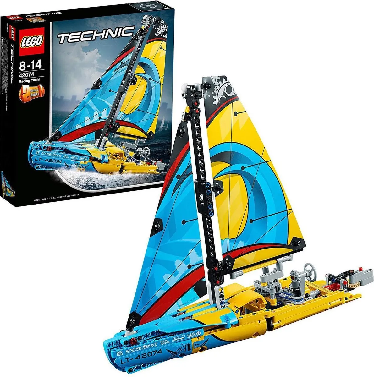 LEGO Technic Racejacht 42074 - 330 Stukken - Zwart - afbeelding 2 van 6