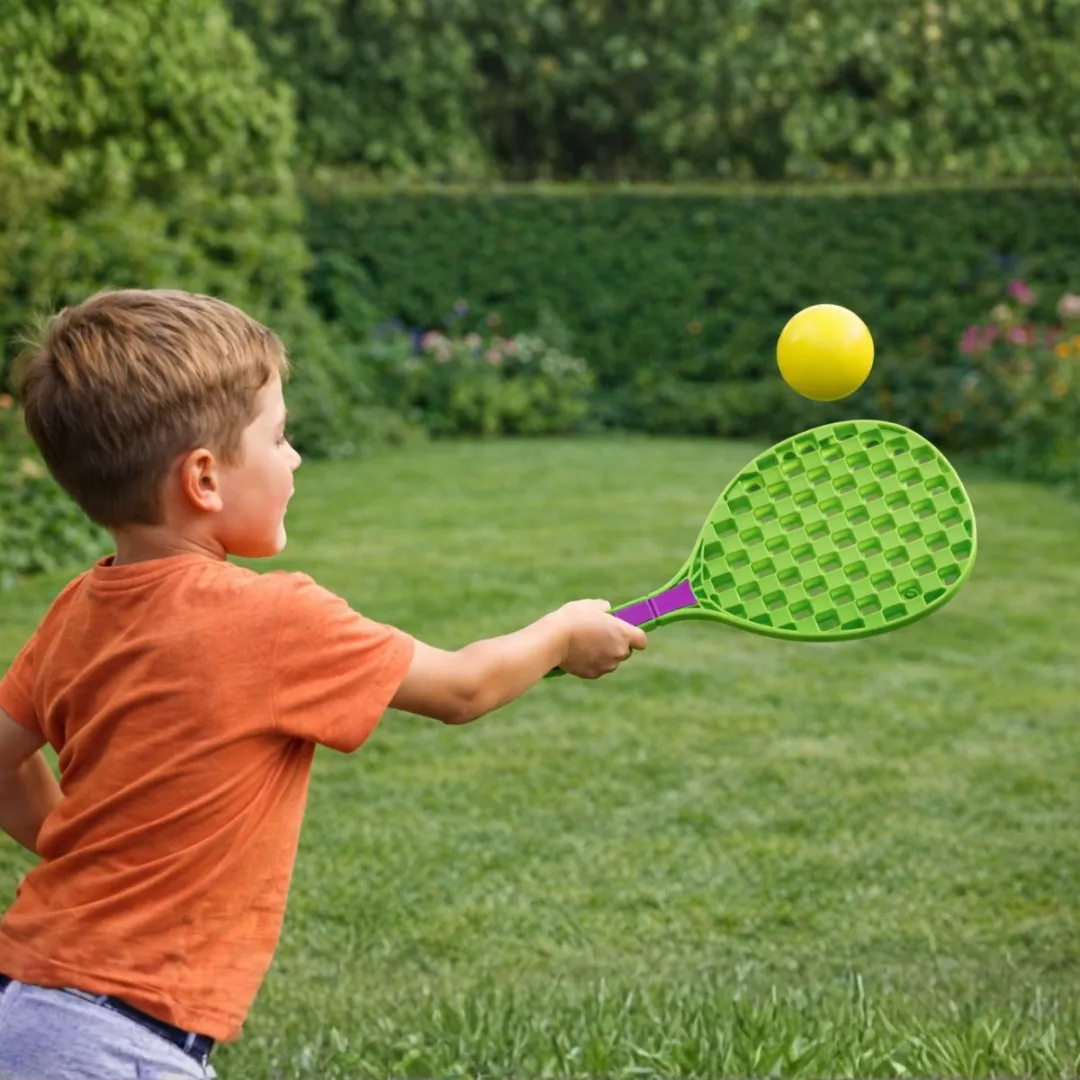Eddy Toys Tennisset 3 Stuks - 2 Rackets + Bal - Meerkleurig - afbeelding 4 van 5