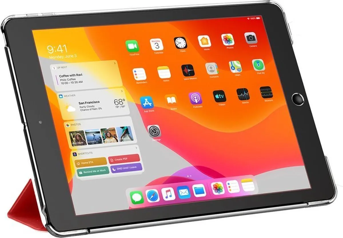 Baseus Jane Hybride iPad 10.2 Hoes - Tri-Fold - Rood