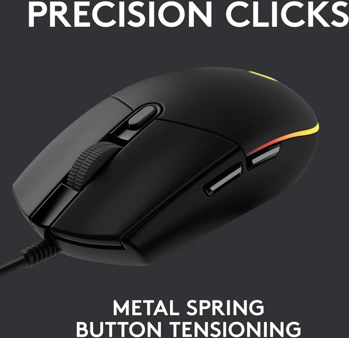 Logitech G G102 LIGHTSYNC Gaming Muis - 8000 DPI - Zwart - afbeelding 6 van 6
