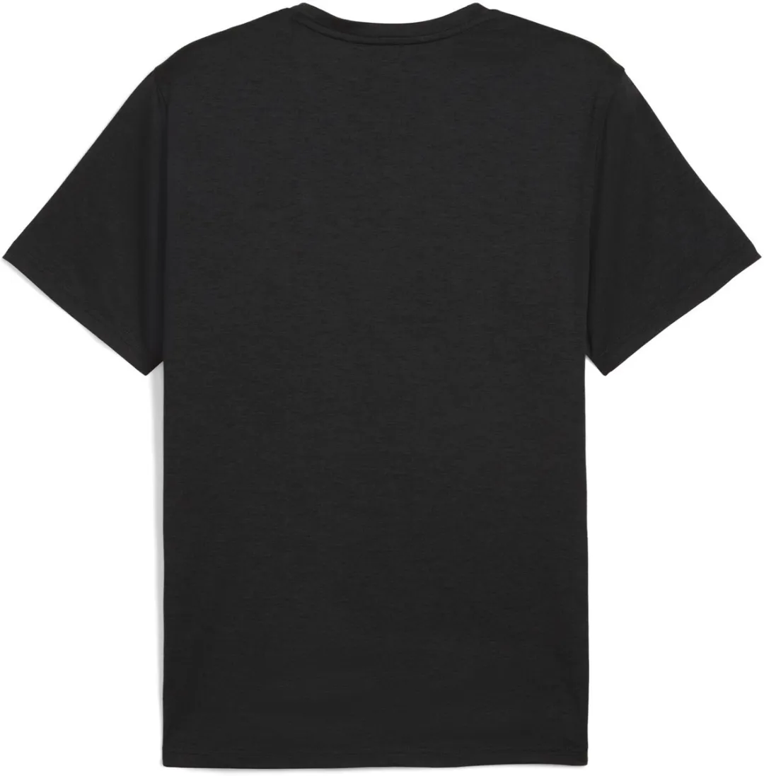 PUMA M TAD Essential Heather Cat Tee Heren Sportshirt - L - Puma Black Heather - afbeelding 6 van 6