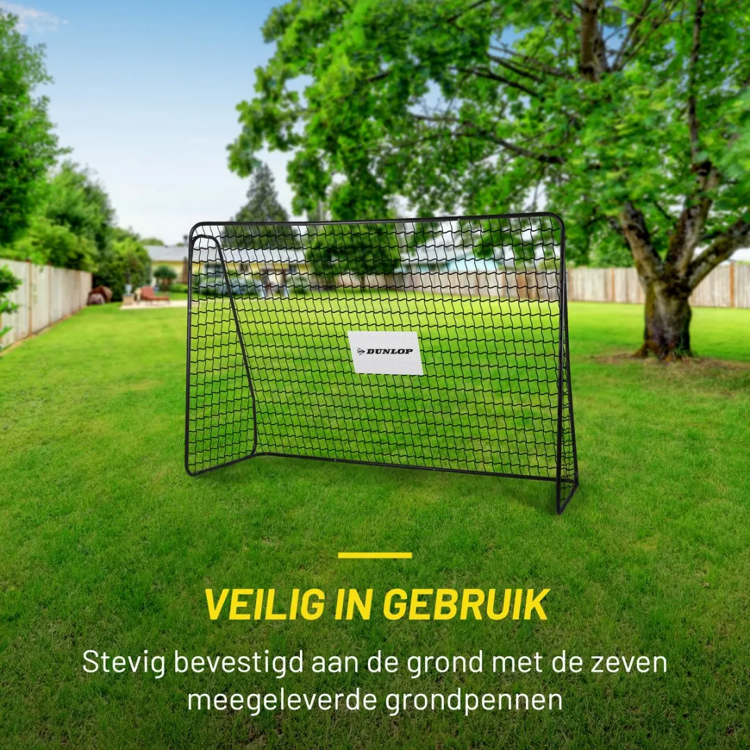 Dunlop Voetbaldoel 300x205x120cm - Metaal - 2 Stuks