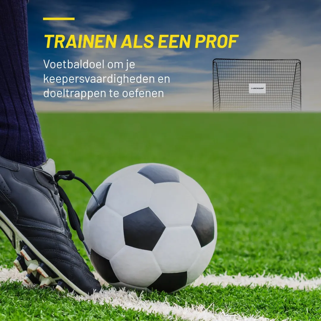 Dunlop Voetbaldoel 300x205x120cm - Metaal - 2 Stuks