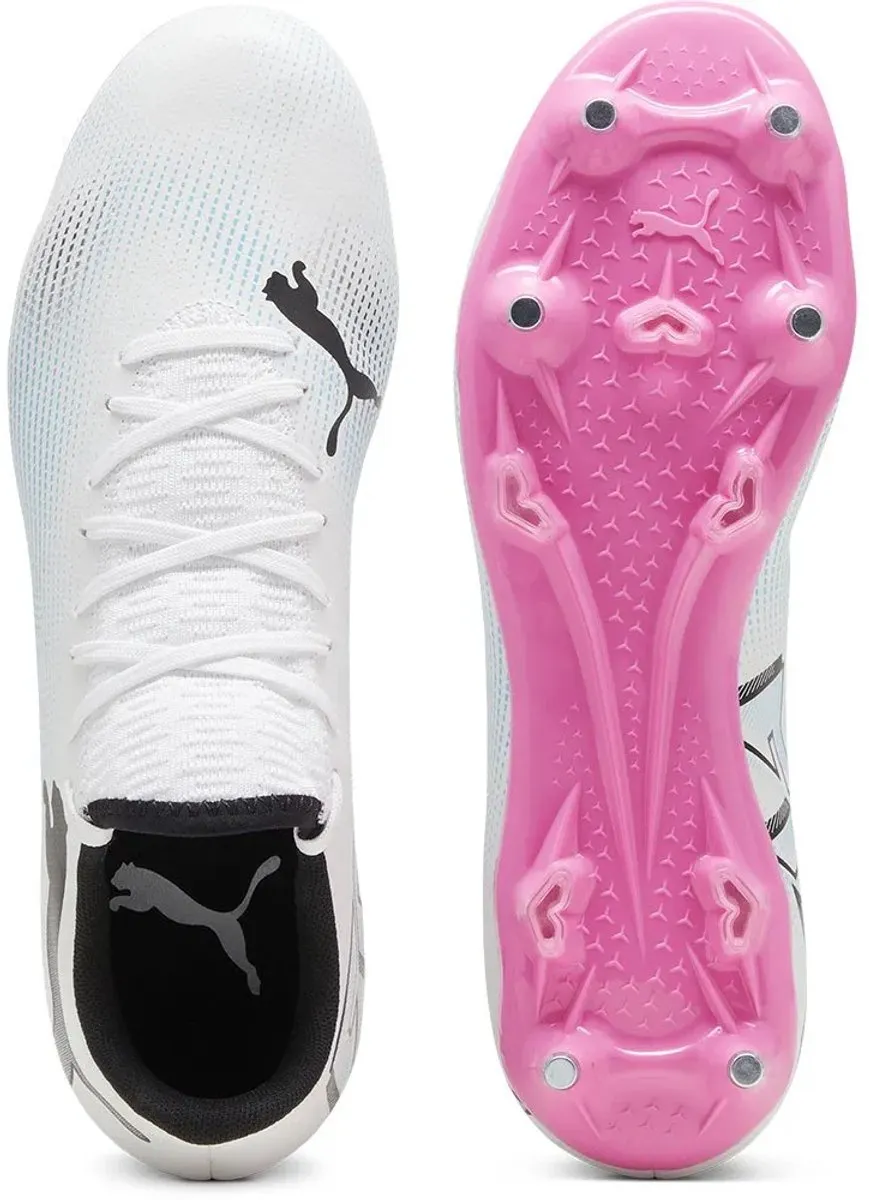 PUMA Future 7 Play Mxsg Voetbalschoenen 44 - Wit/Zwart/Roze