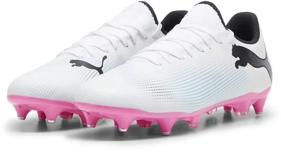 PUMA Future 7 Play Mxsg Voetbalschoenen 44 - Wit/Zwart/Roze