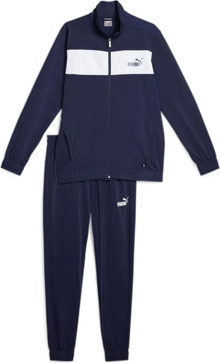 PUMA Poly Suit Heren Trainingspak Donkerblauw S