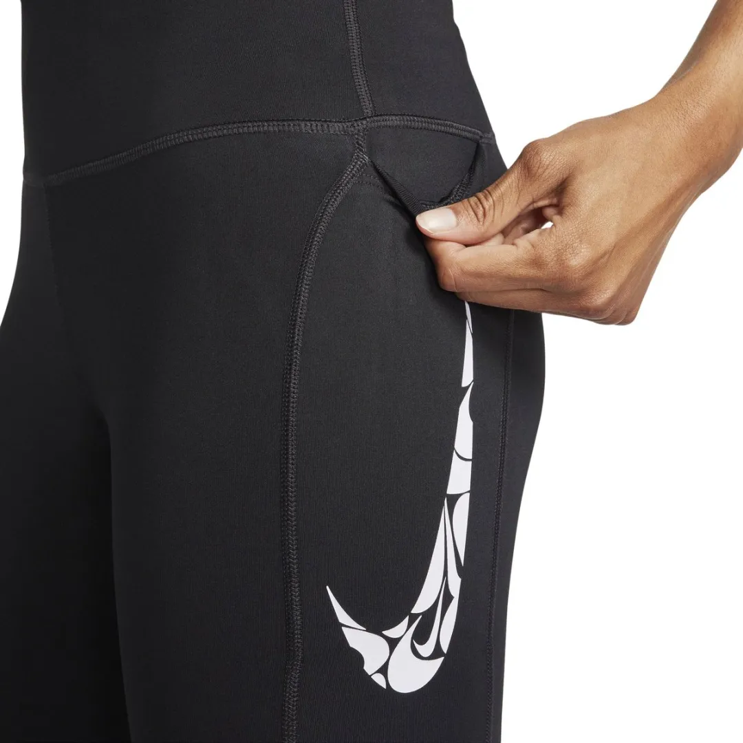 Nike One Mid Rise Sportlegging Vrouwen S - Zwart