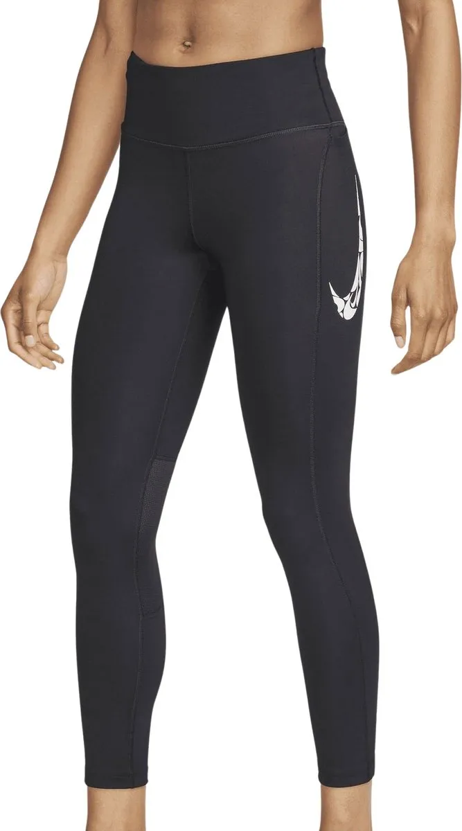 Nike One Mid Rise Sportlegging Vrouwen S - Zwart