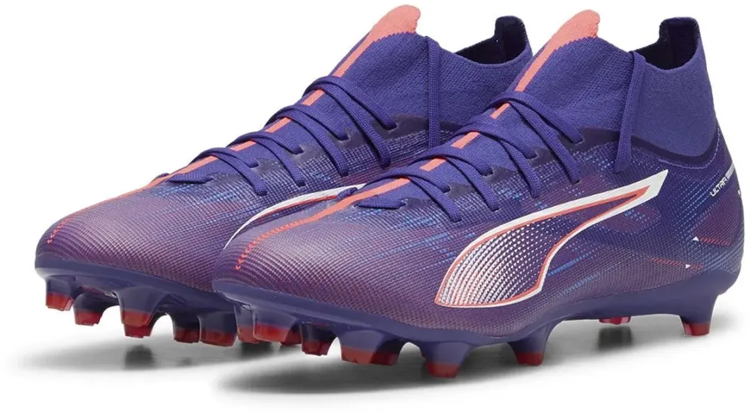 PUMA Ultra 5 Match+ FG/AG Voetbalschoenen 46.5 - Blauw