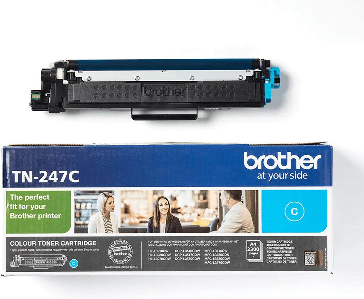 Brother TN-247C Tonercartridge Cyaan - 4 Stuks