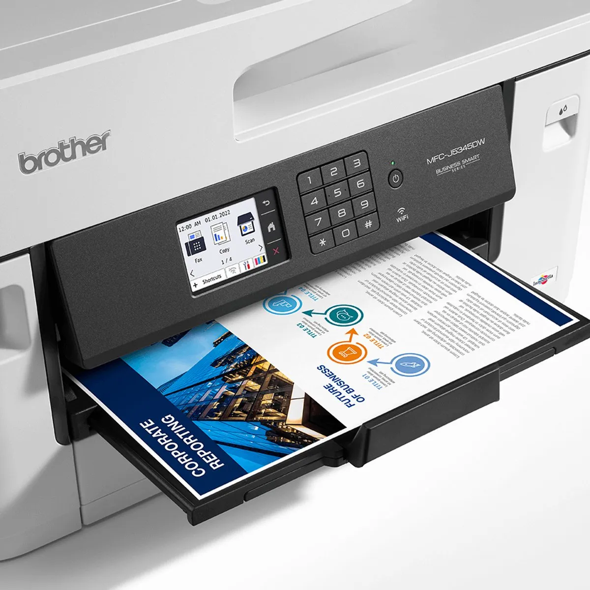Brother MFC-J5345DW A3 Inkjetprinter - 250 Vel - 28 ppm - Wit/Zwart