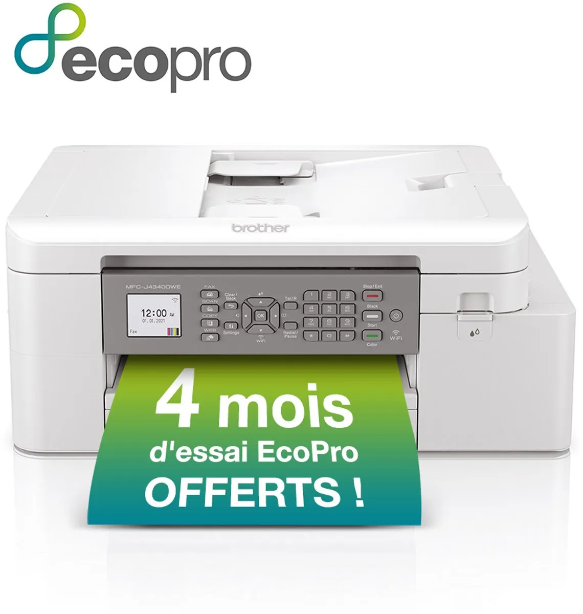 Brother MFC-J4340DWE All-in-One Inkjetprinter - Wit - afbeelding 2 van 6