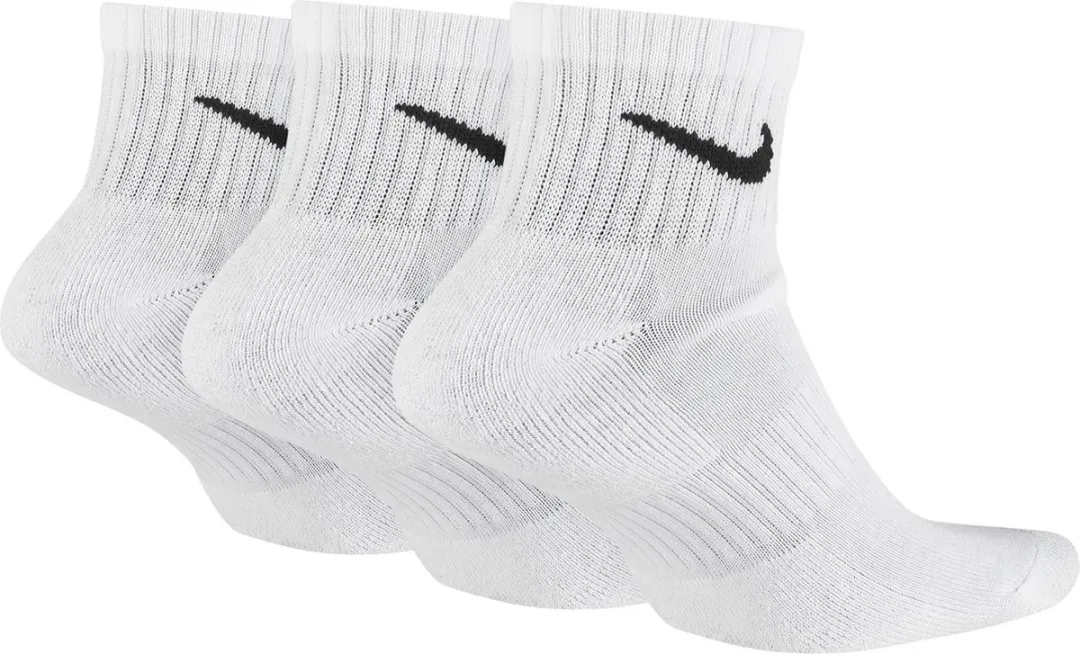 Nike Everyday Cushion Ankle Sokken SX7667-100 - 3 Paar - Wit/Zwart