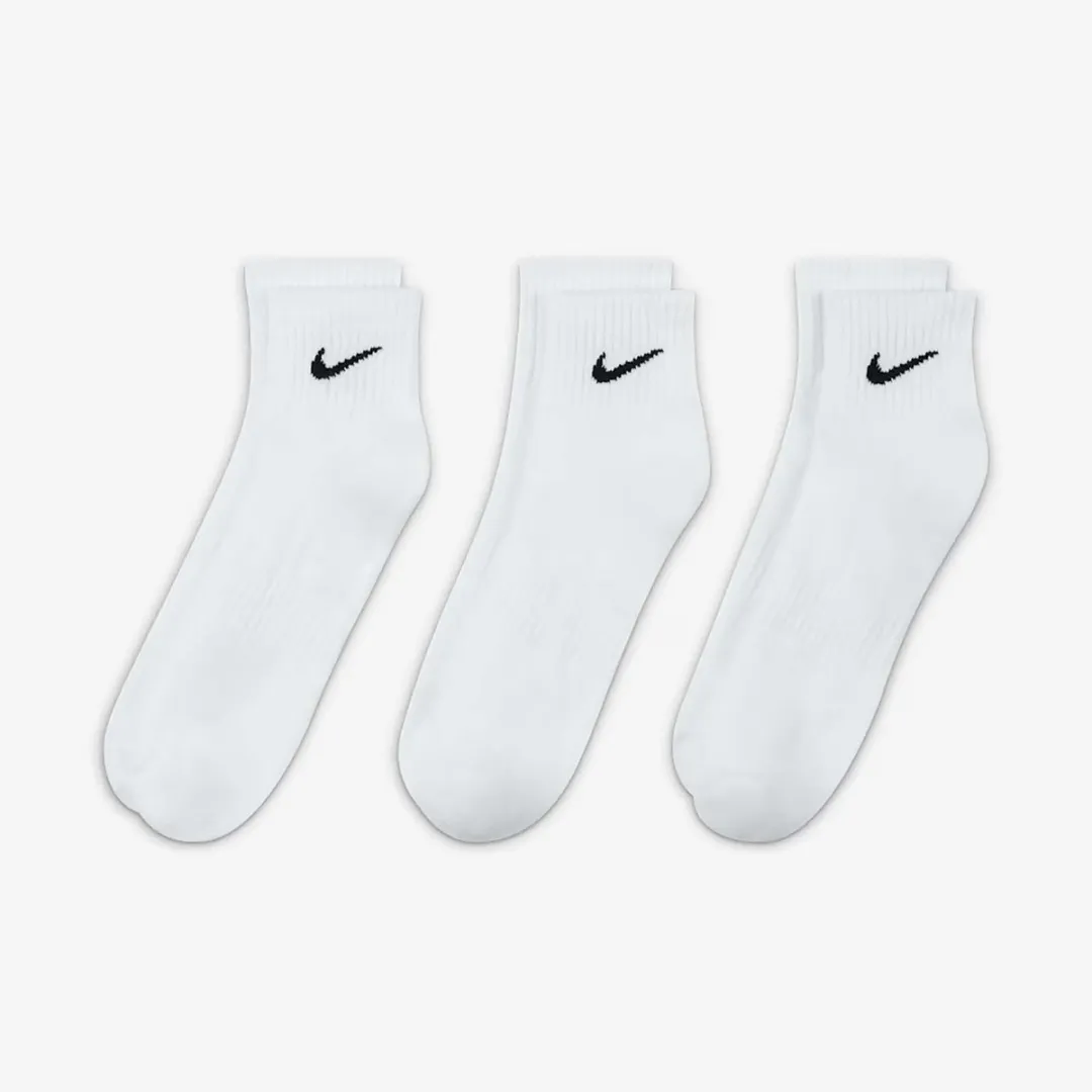 Nike Everyday Cushion Ankle Sokken SX7667-100 - 3 Paar - Wit/Zwart