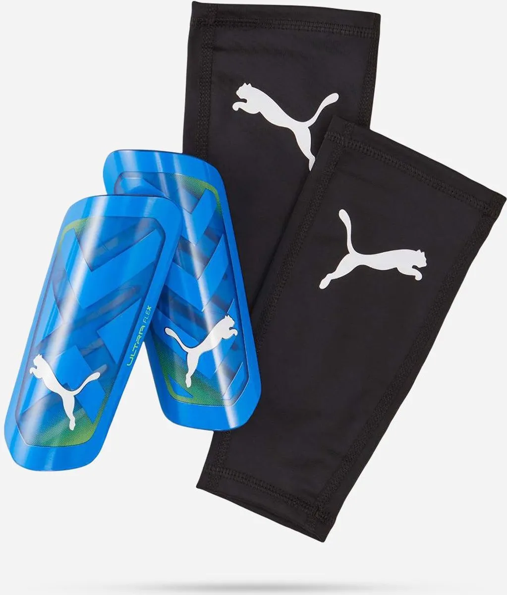 PUMA Ultra Flex Sleeve Scheenbeschermers L - Blauw/Zwart/Wit/ Groen