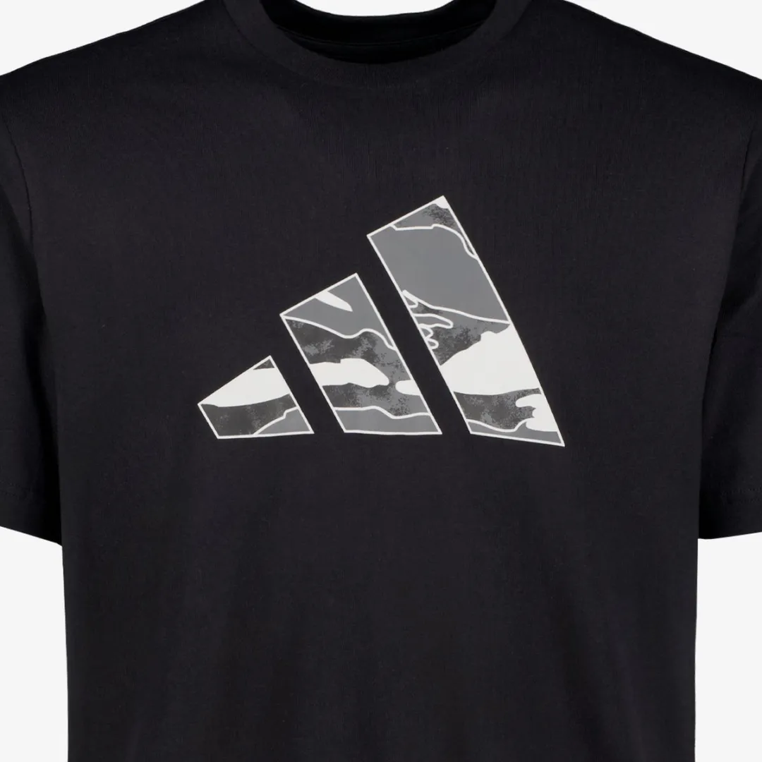 Adidas Camo Logo Graphic Heren T-shirt - Zwart - Maat S