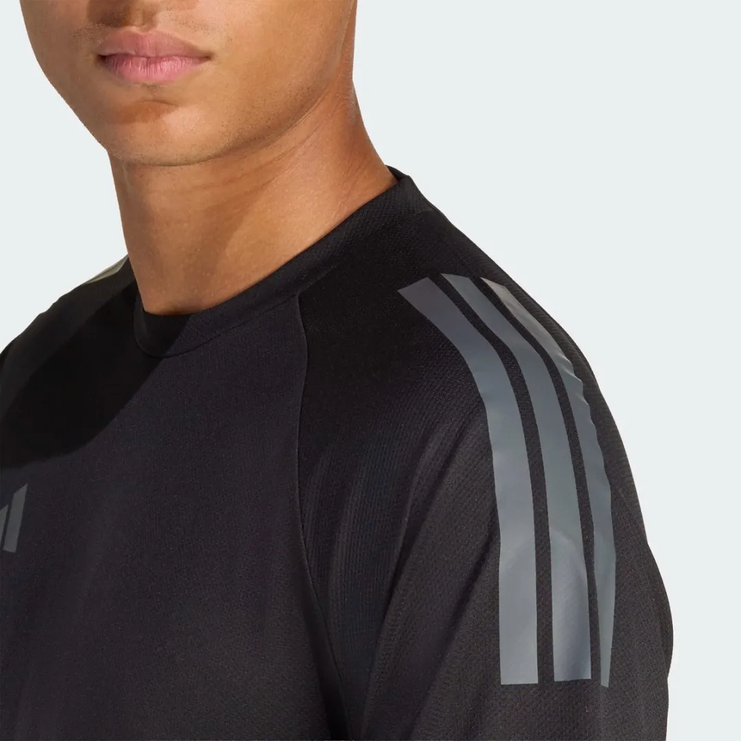 Adidas Sereno 3-Stripes Shirt Heren M - Zwart/Wit - afbeelding 6 van 6