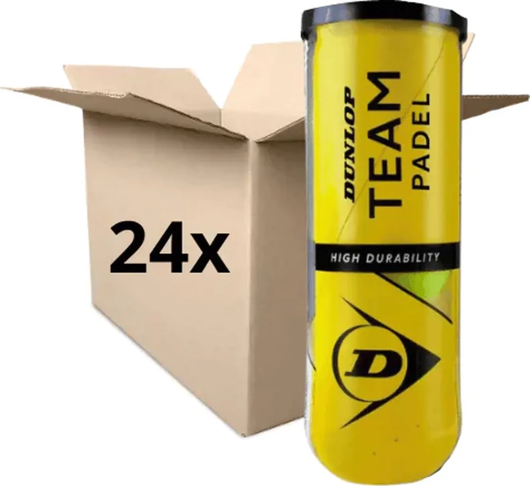 Dunlop Team Padelballen - 24 Stuks (2x12) - Geel