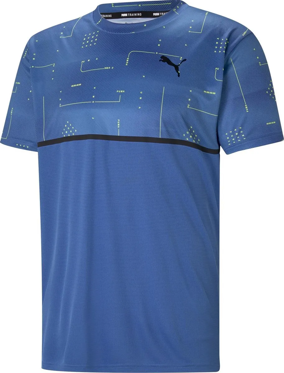 PUMA Train AOP S/S Sportshirt Heren